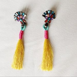 Colorful Jewel Tassel Earrings